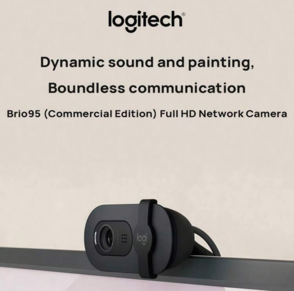 Logitech Brio 95 HD Webcam avec Cache de Confidentialité & Micro Intégré, Caméra 1080 p pour Streaming en Direct / Cours en Ligne / Télétravail, Plug & Play, Compatible PC/Mac