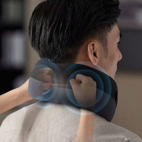 PHILIPS PPM3106N – Massager Cervical Chauffant U-Shape, Vibration 360° avec Fonction Chaud, Batterie Longue Autonomie (Noir)