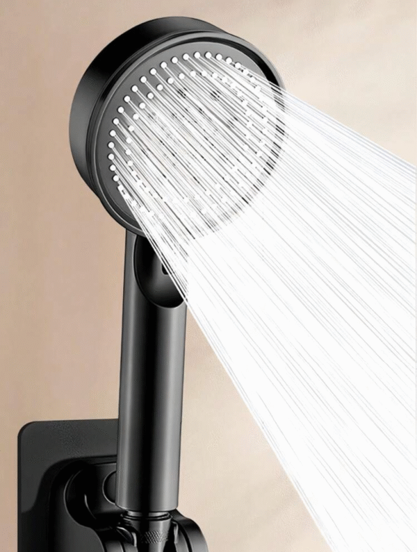 Pompe de Douche Booster Plastique Noir 23,5 cm – 5 Modes de Jet