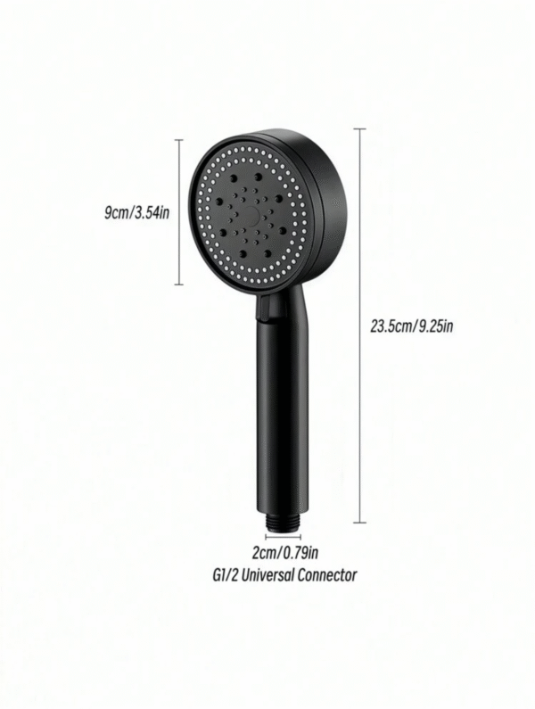 Pompe de Douche Booster Plastique Noir 23,5 cm – 5 Modes de Jet