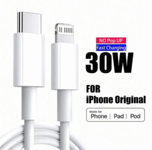 Câble PD 30 W USB-C vers Lightning 3,3 ft (100 cm) – Charge rapide & transfert de données pour iPhone/iPad