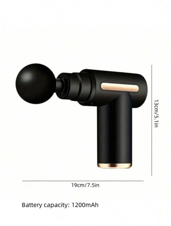 HYUNDAI Massage Gun – Pistolet de Massage Électrique Deep Tissue avec 4 Têtes Interchangeables, Portable