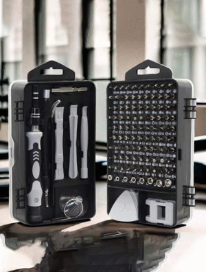 Set de Tournevis de Précision 115 Pièces – Kit Complet d’Outils de Réparation (Smartphone, Ordinateur, Électronique) avec Étui Rigide