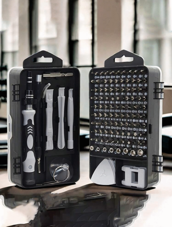 Set de Tournevis de Précision 115 Pièces – Kit Complet d’Outils de Réparation (Smartphone, Ordinateur, Électronique) avec Étui Rigide