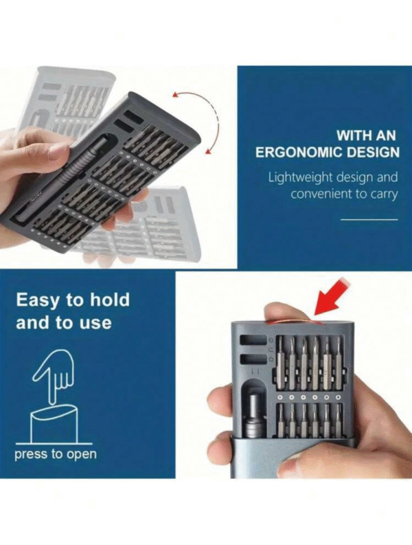 Set de Tournevis de Précision 25-en-1 – Kit Multifonction pour Réparation Smartphone, Tablette & Électronique