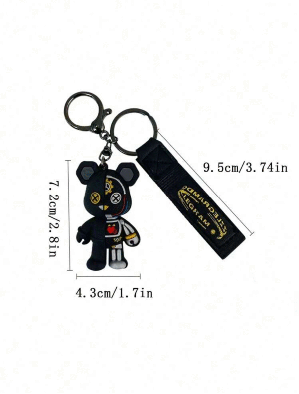Porte‐Clés Tendance Cartoon en PVC, Chaine Textile Personnalisée
