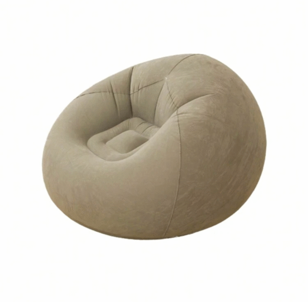 Canapé Gonflable “Flocking” Unisexe – Fauteuil Boule Portable, Revêtement Velours, Usage Intérieur/Extérieur
