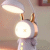 Lampe de Bureau LED en ABS – Design Cartoon “Lapin”, Couleur Pourpre, Lampe de Chevet/Étude