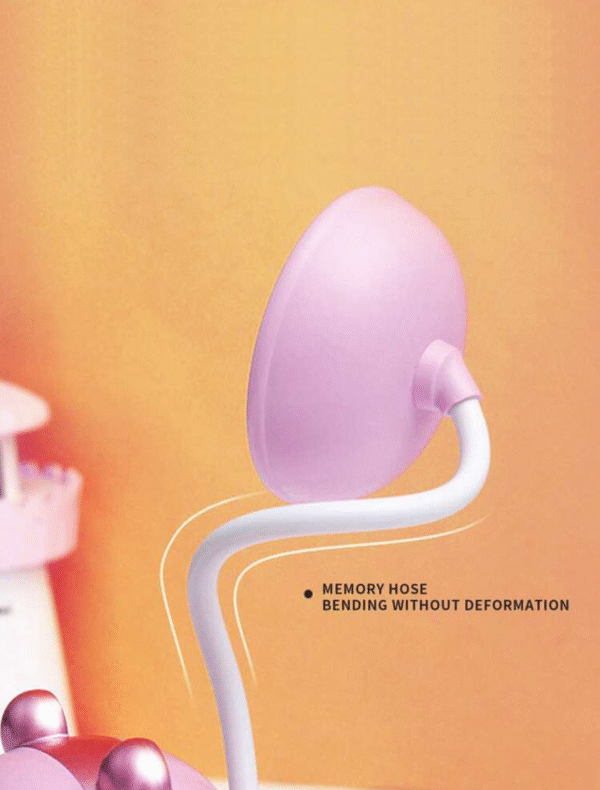 Lampe de Bureau LED en ABS – Design Cartoon “Lapin”, Couleur Pourpre, Lampe de Chevet/Étude