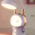Lampe de Bureau LED en ABS – Design Cartoon “Lapin”, Couleur Pourpre, Lampe de Chevet/Étude