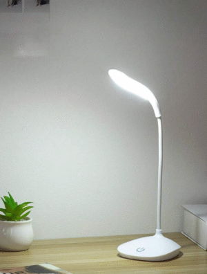Lampe de Bureau LED Pliable 3 Niveaux – Lumière Blanche, Conception “Eye-Caring” pour Étude/Travail