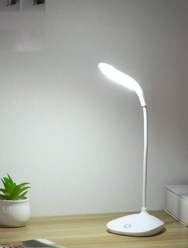 Lampe de Bureau LED Pliable 3 Niveaux – Lumière Blanche, Conception “Eye-Caring” pour Étude/Travail