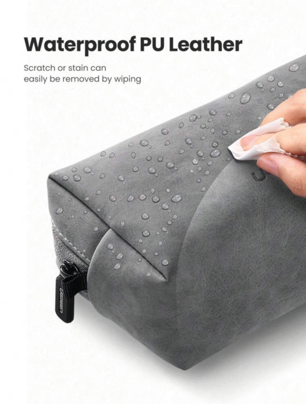 UGREEN Trousse de Rangement Voyage pour Accessoires Électroniques – Organisateur de Câbles, Chargeurs & Périphériques, PU Cuir Grand Volume