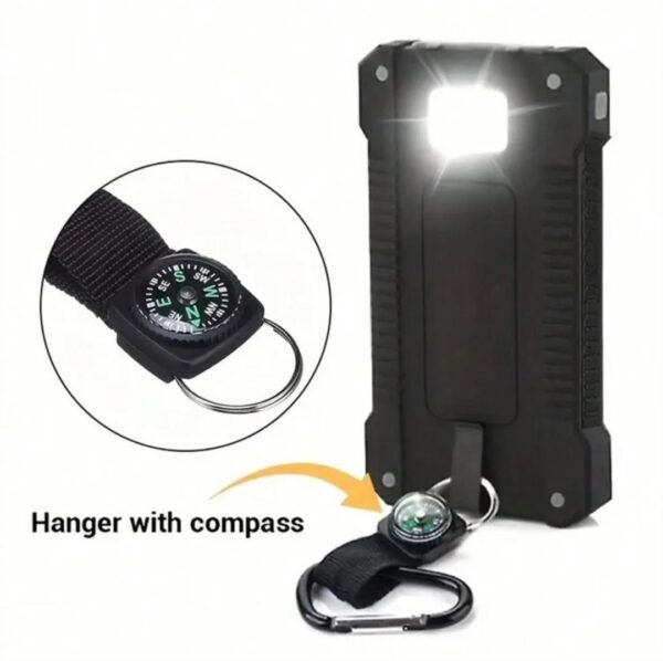 Batterie Solaire Portable Double USB – Étanche & Rechargeable