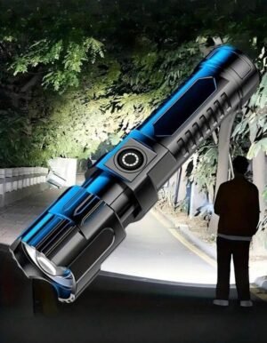 Lampe torche LED puissante rechargeable USB – longue portée & compacte