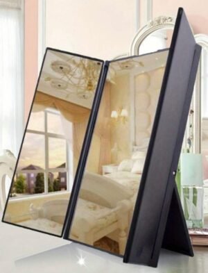 Miroir pliable à 3 panneaux – Grand format, support intégré, idéal pour maquillage et coiffure