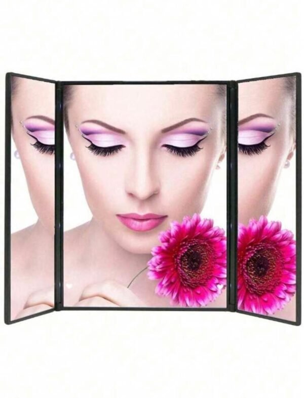 Miroir pliable à 3 panneaux – Grand format, support intégré, idéal pour maquillage et coiffure
