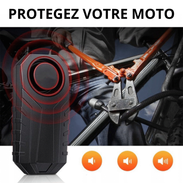Alarme antivol intelligente sans fil multi-usage – 113 dB, étanche IP65