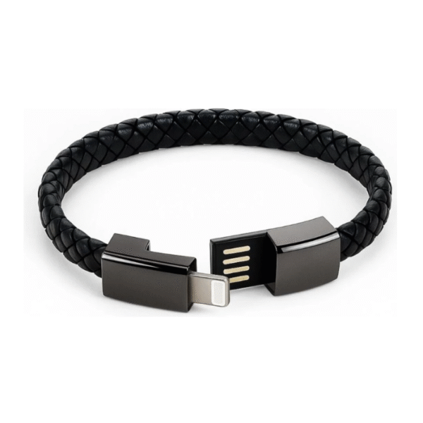 Lot de 2 Bracelets Câbles avec Charge Ultra Rapide et Transfert de Données – Type-C vers Type-C + Lightning USB