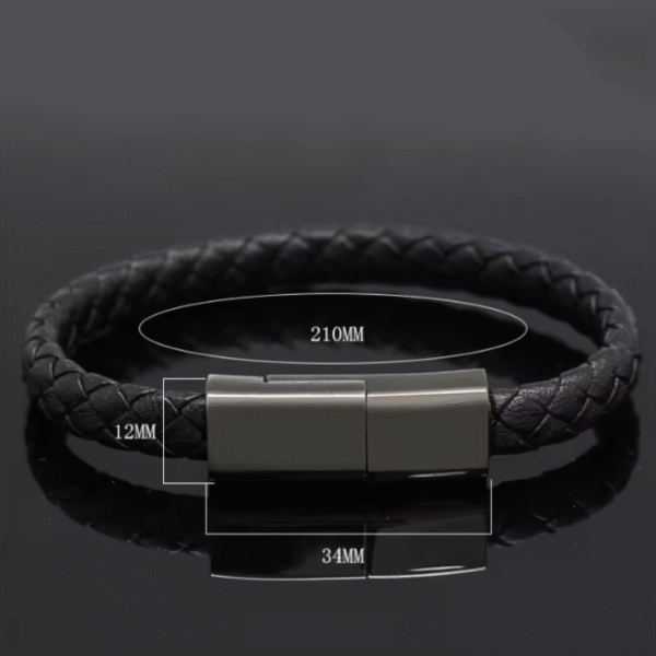 Lot de 2 Bracelets Câbles avec Charge Ultra Rapide et Transfert de Données – Type-C vers Type-C + Lightning USB