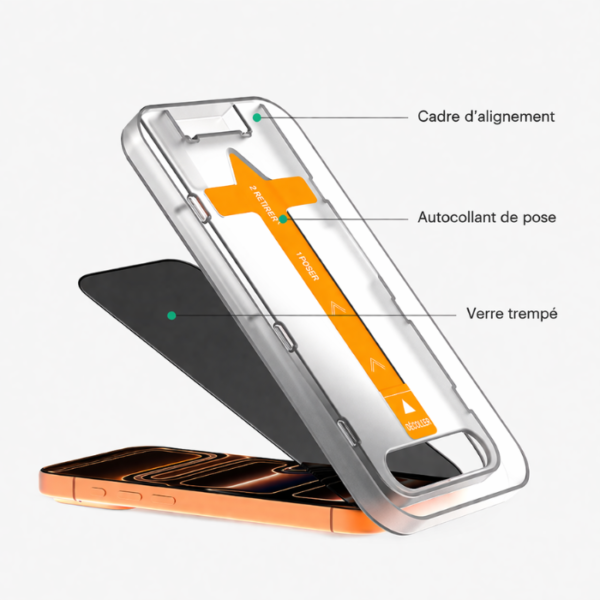 Kit de Pose Automatique iPhone 17 Pro Max – Pose Parfaite + 3 Vitres Anti-Espion