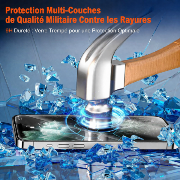 Kit de Pose Automatique iPhone 17 Pro Max – Pose Parfaite + 3 Vitres Anti-Espion