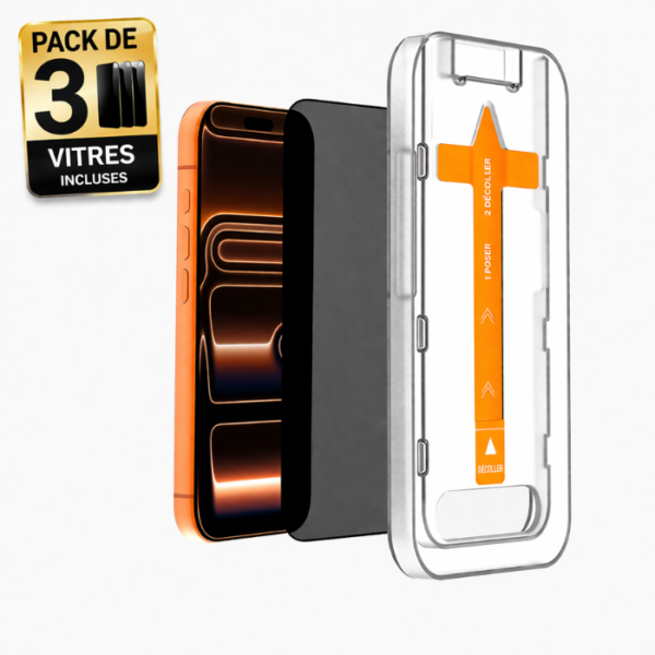 Kit de Pose Automatique iPhone 17 Pro Max – Pose Parfaite + 3 Vitres Anti-Espion