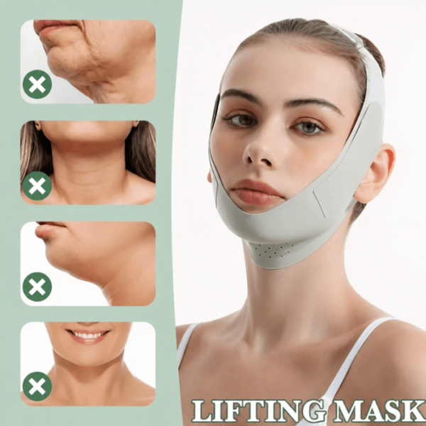 Pack 2-en-1 Anti Double Menton – Masque Liftant V-Line + GuaSha