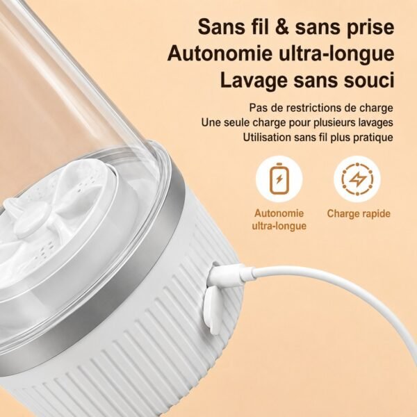 Mini Machine à Laver Portable Rechargeable – Compacte & Sans Fil