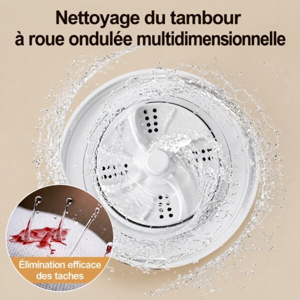 Mini Machine à Laver Portable Rechargeable – Compacte & Sans Fil